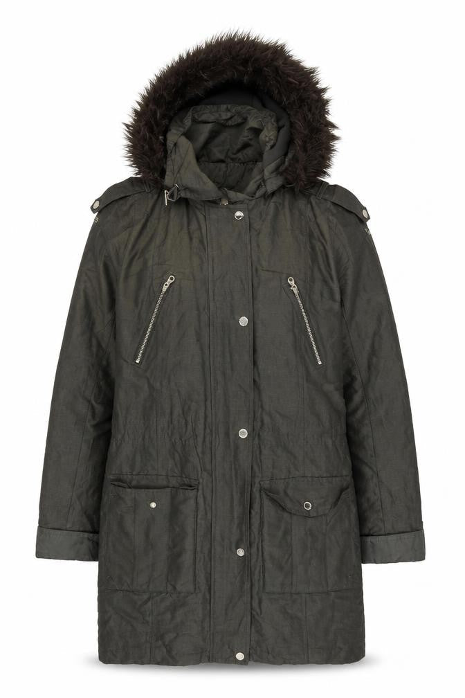 Marks & Spencer Women's Green Parka - Size 12