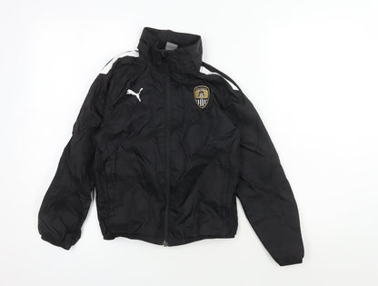 Additional front view of Puma boys’ black track jacket 9-10 years sportswear