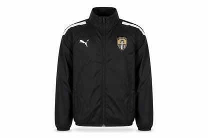 Front view of Puma boys’ black track jacket 9-10 years sportswear