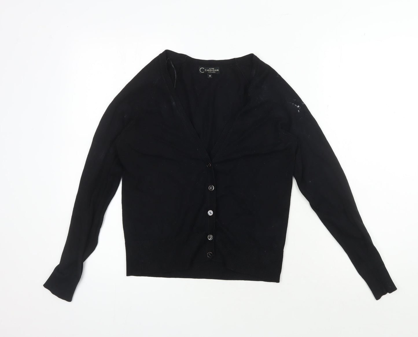 New Look Women's Black Cardigan, Size 10, Viscose Blend