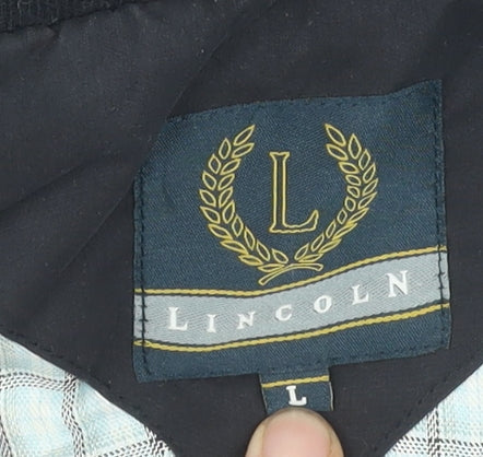 Lincoln Men's Black Bomber Jacket L Casual