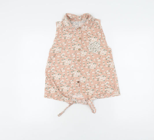 Soulcal & Co Floral Button-Up Sleeveless Shirt