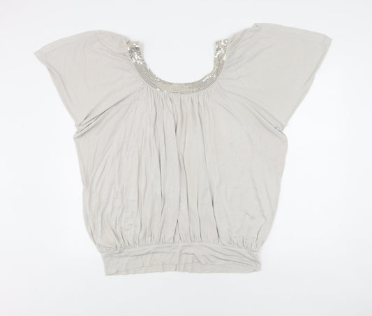 Designers at Debenhams Women's Grey Sequin Blouse