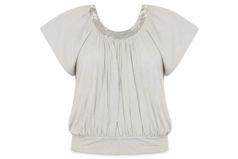 Designers at Debenhams Women's Grey Sequin Blouse