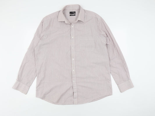 Thomas Nash Men's Multicoloured Striped Shirt, Size 16.5