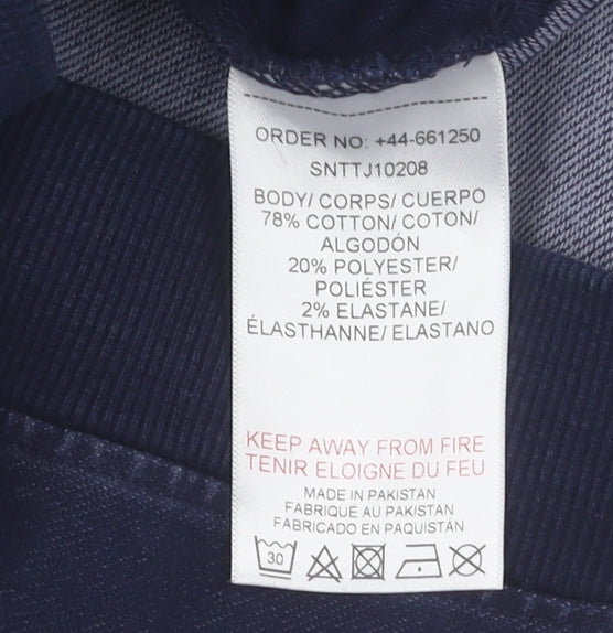 Close-up detail of Sonneti boys’ navy sleeveless hooded jacket 10-12 years