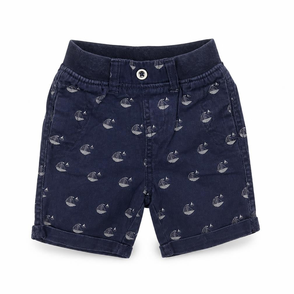 M&Co Unisex Toddler Blue Cotton Shorts 18-24 Months Nautical