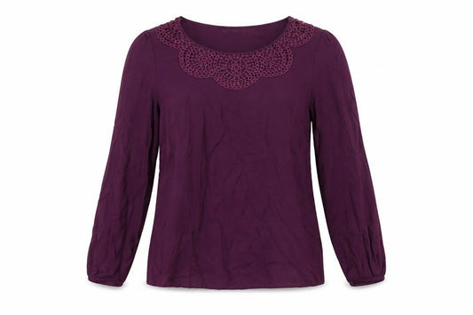 Boden Women's Purple Long Sleeve Tunic Blouse, Size 12
