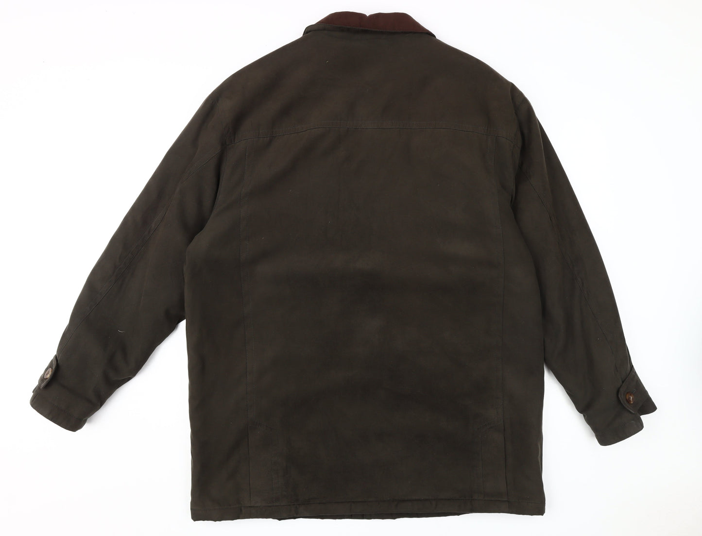 BHS Men's Brown Polyester Overcoat L - Winter Casual