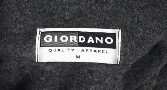Giordano Men's Grey 1/4 Zip Fleece Jacket M