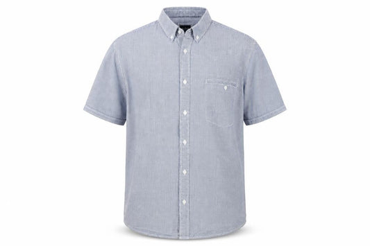 James Pringle Men's Blue Cotton Button-Up Shirt L
