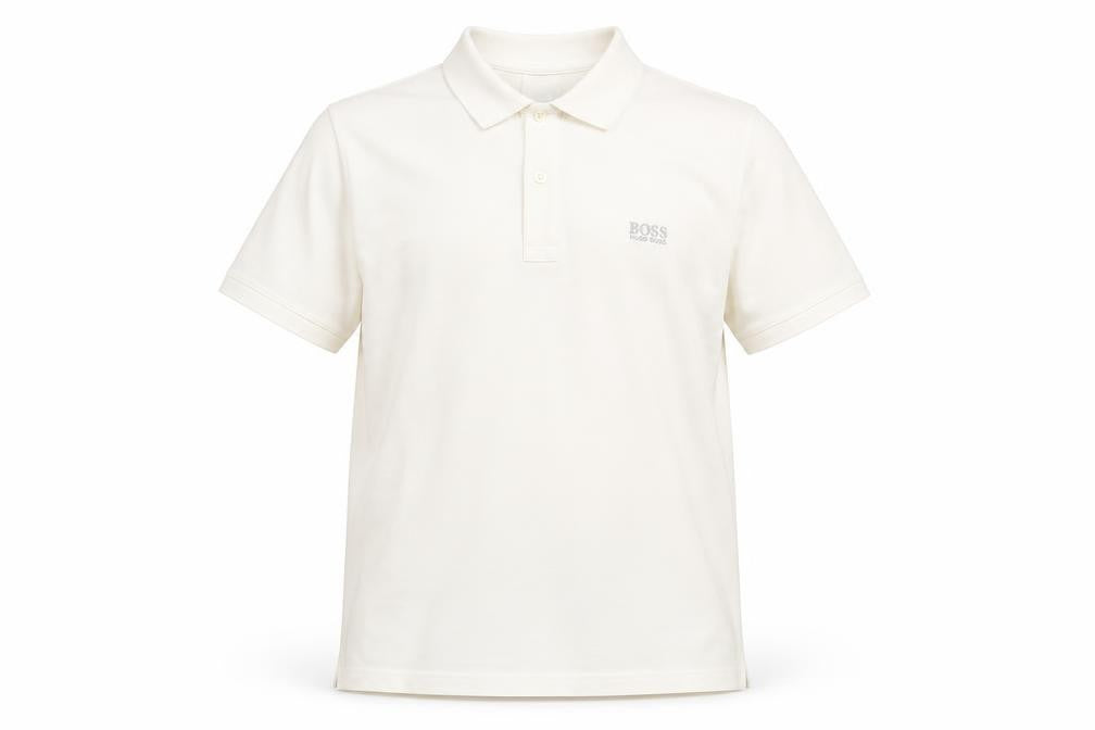 Hugo Boss Boys White Polo Shirt XS Short Sleeve Logo