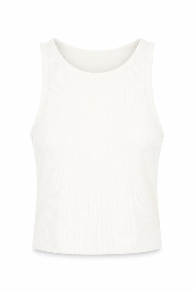 Stradivarius Women's White Sleeveless Tank Top L