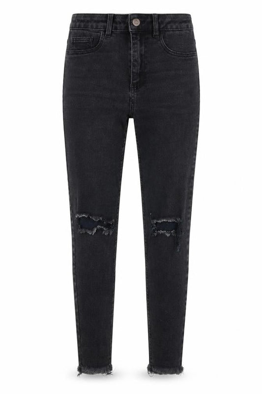 New Look Women’s Black Skinny Distressed Jeans Size 10