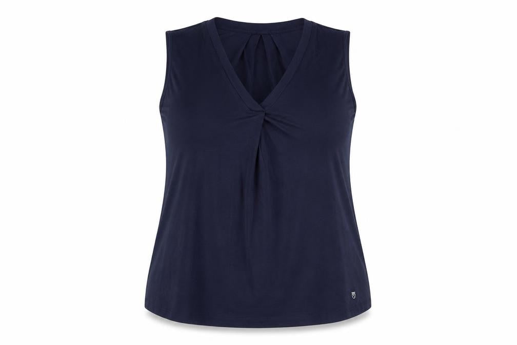 Marble Women's Blue Sleeveless Tank Top Size 16