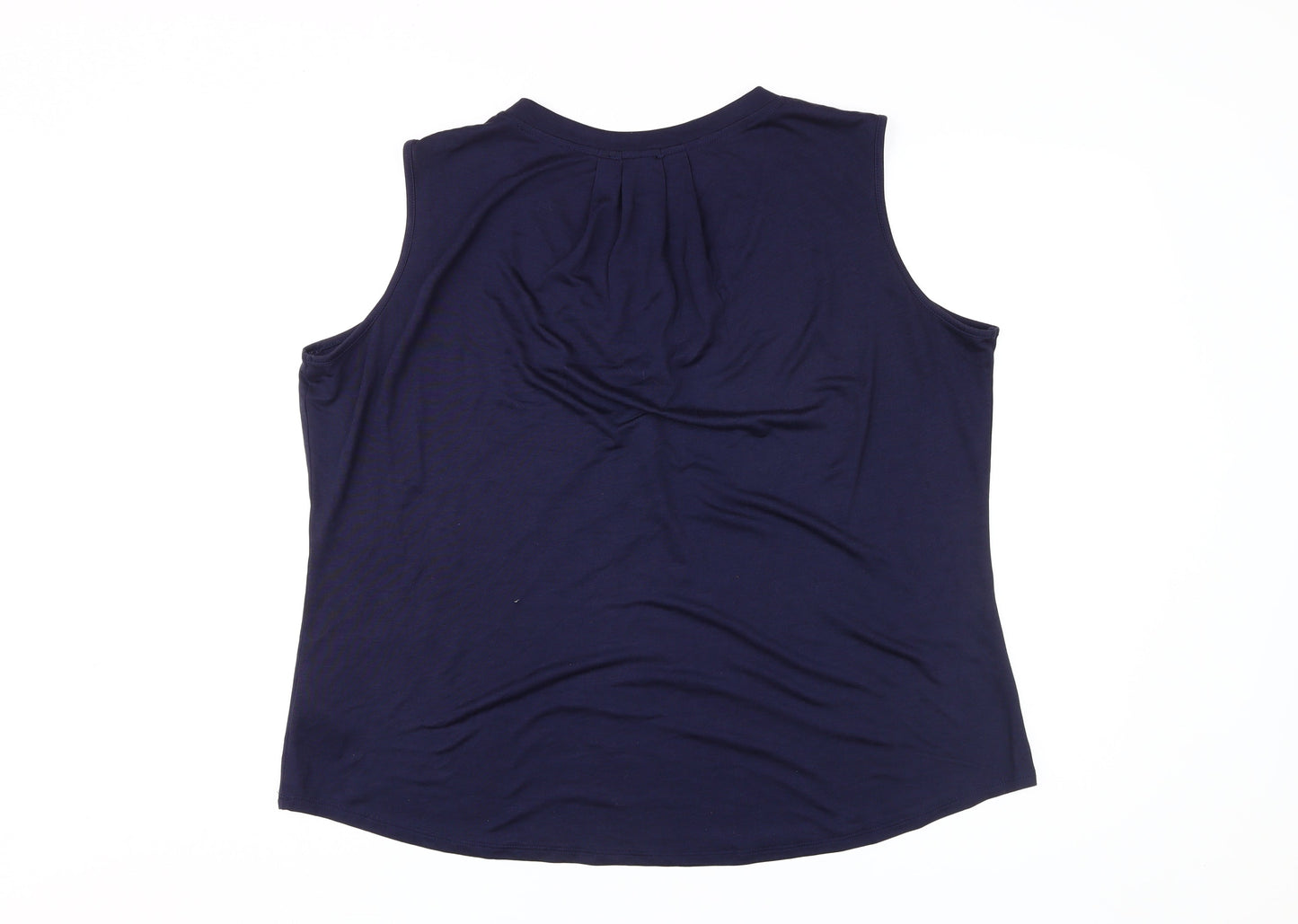 Marble Women's Blue Sleeveless Tank Top Size 16