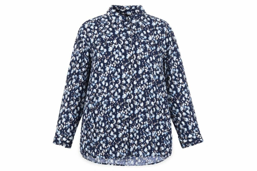 Next Women's Blue Floral Button-Up Shirt Size 14