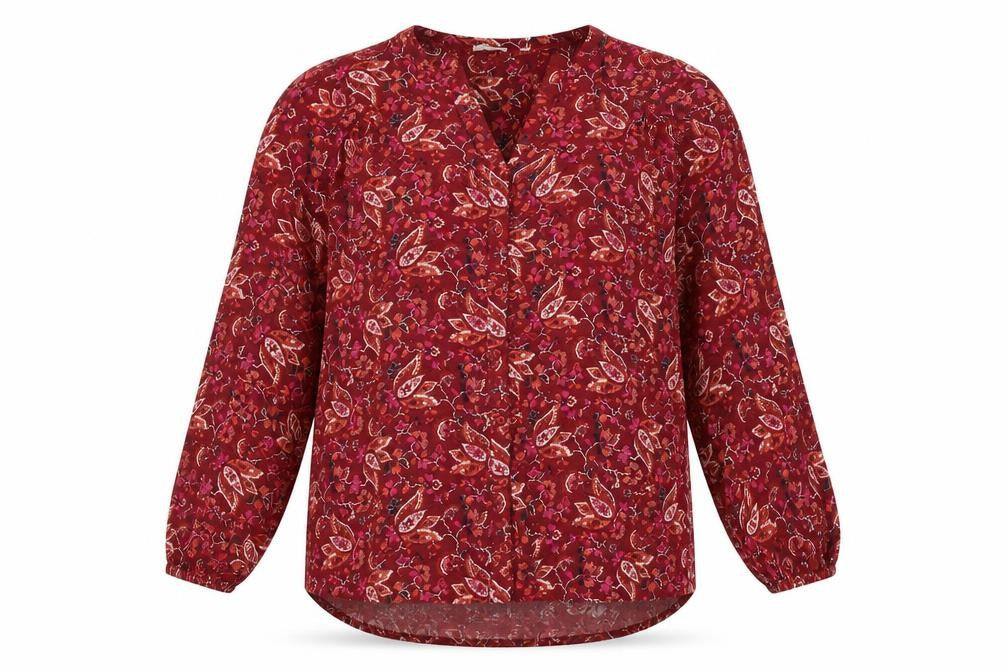 Fat Face Women's Red Floral Blouse Size 8