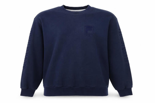 Fila Men's Blue Sweatshirt M Pullover Logo Crew Neck