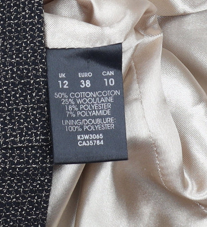 Planet Women’s Black Tweed Blazer, UK 12, Business