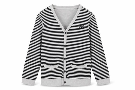 Front view of Jasper Conran girls’ striped cotton cardigan 13-14 years
