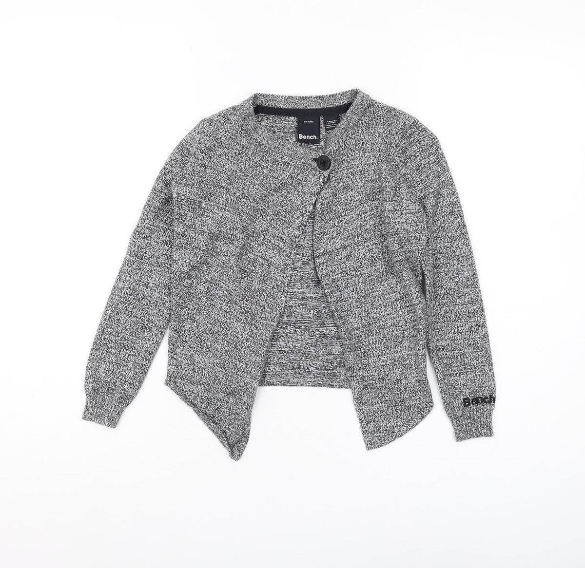 Bench Girls Grey Cardigan 5-6 Years - Casual Long Sleeve