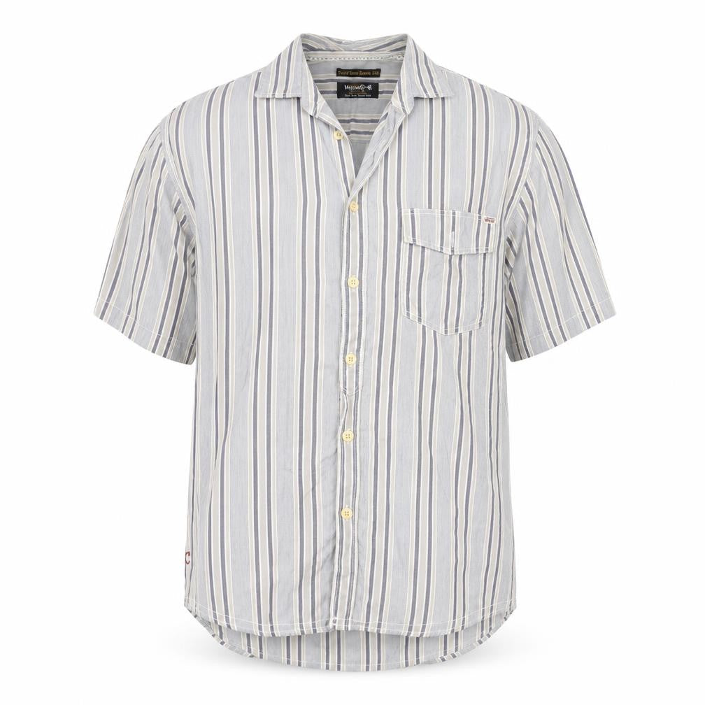 Jack & Jones Men's Beige Striped Cotton Shirt, S/S