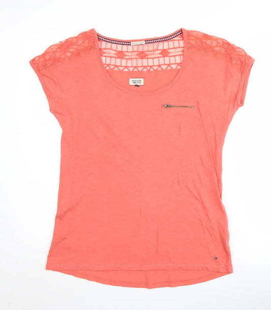 Hilfiger Denim Pink Women's T-Shirt, Size S, Short Sleeve