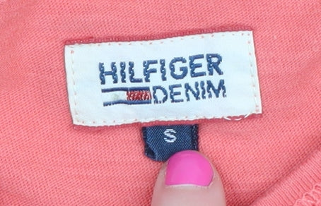 Hilfiger Denim Pink Women's T-Shirt, Size S, Short Sleeve