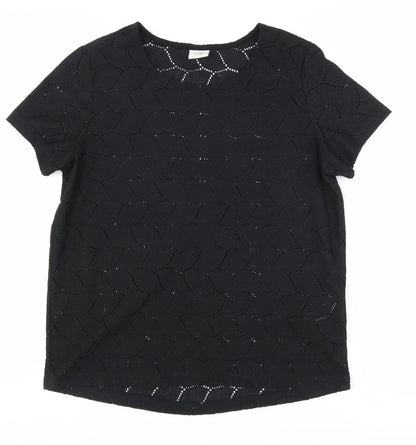Additional front view of Jacqueline de Yong Women's Black T-Shirt, size M