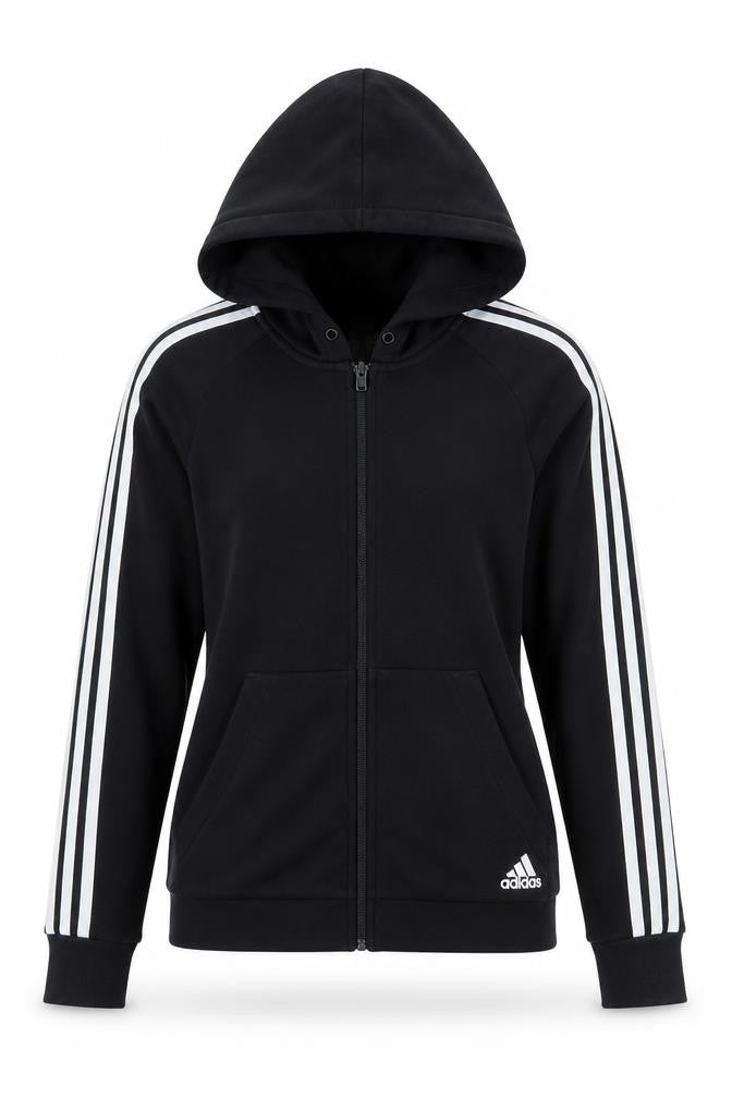 Adidas Unisex Adults Black M Full Zip Hoodie