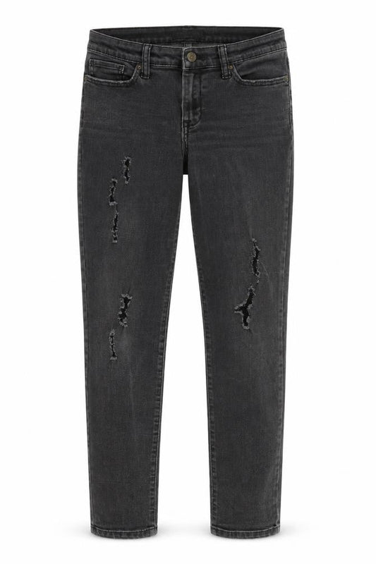 Banana Republic Women's Black Skinny Distressed Jeans Size 10