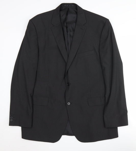 Thomas Nash Men's Black Regular Fit Suit Jacket 44R