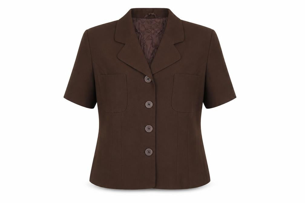 Front view of Roman Originals Women's Brown Blazer, size 12
