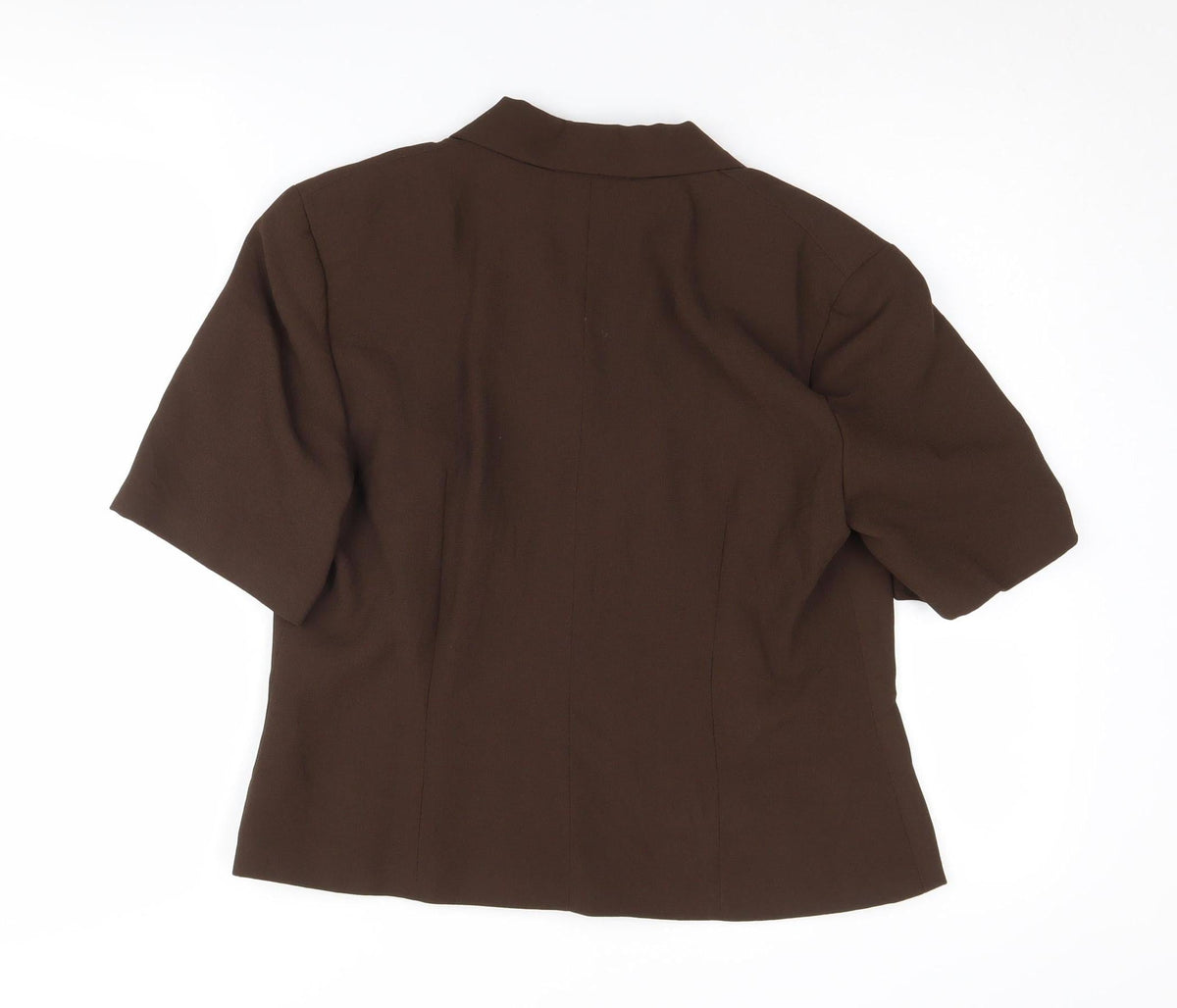 Back view of Roman Originals Women's Brown Blazer, size 12
