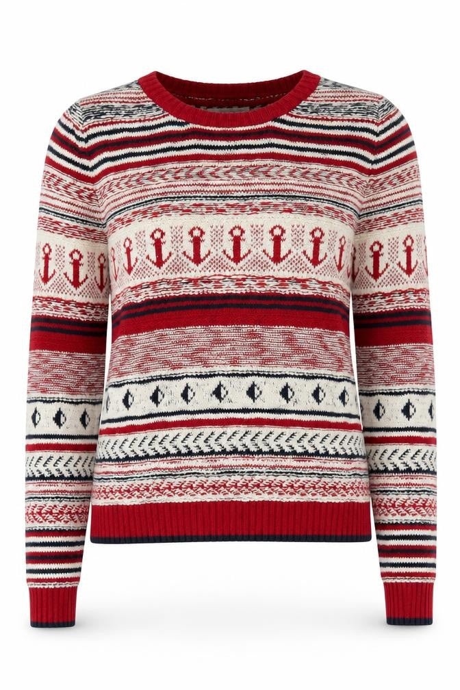 SoulCal & Co Women's Red Nautical Jumper Size 8