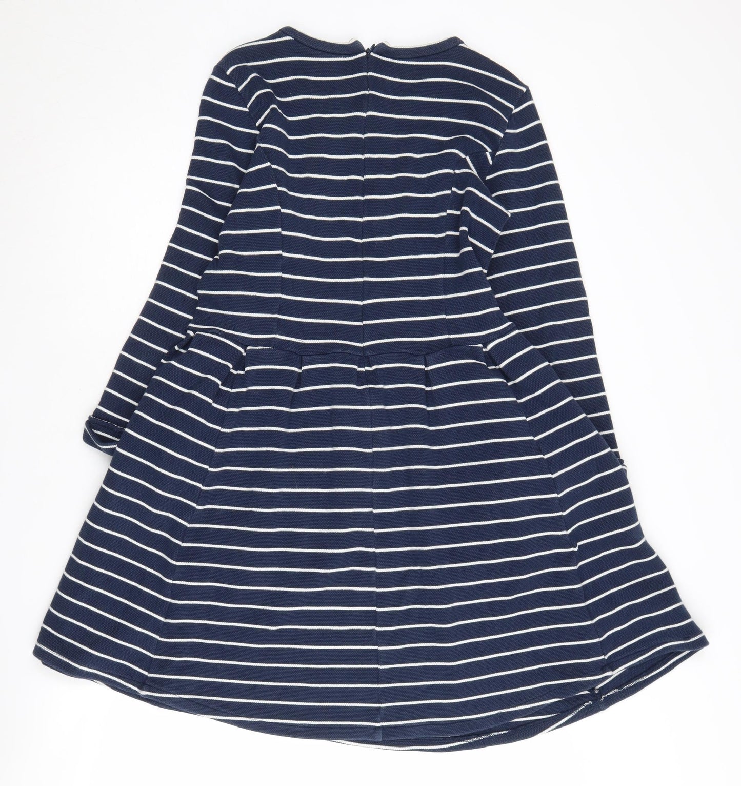 Whistles Women's Blue A-Line Striped Dress Size 12