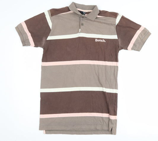 Bench Polo shirt Size S Brown Striped