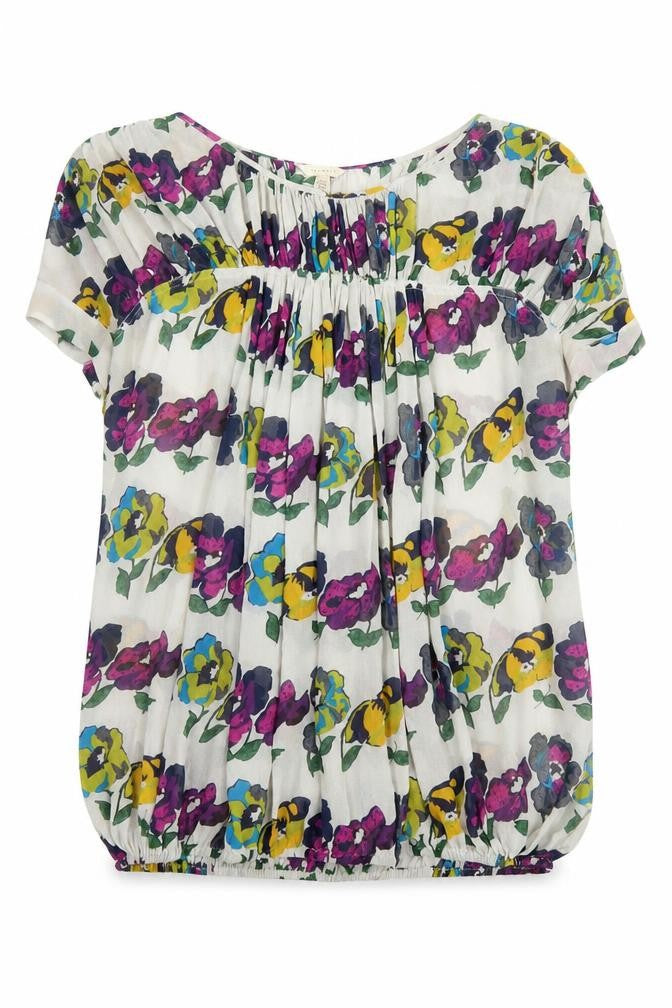 Ted Baker Women's Multicoloured Floral Silk Blouse - Size 10