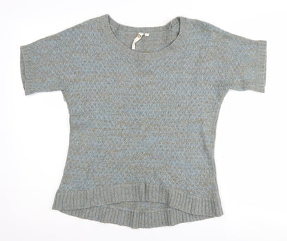 Women's Multicoloured Chunky-Knit Pullover Jumper - Size 2