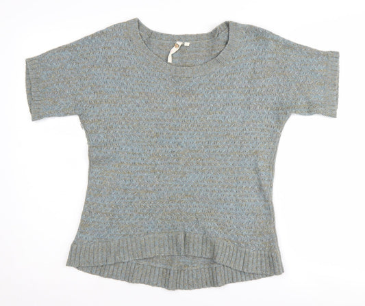 Women's Multicoloured Chunky-Knit Pullover Jumper - Size 2