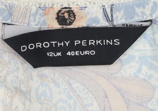 Dorothy Perkins Women's Blue Floral Blouse Size 12