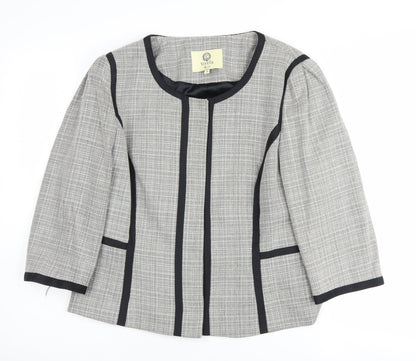 Viyella Women's Grey Petites Blazer Check Size 14