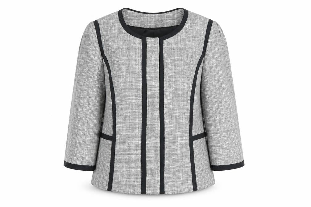 Viyella Women's Grey Petites Blazer Check Size 14