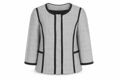 Viyella Women's Grey Petites Blazer Check Size 14