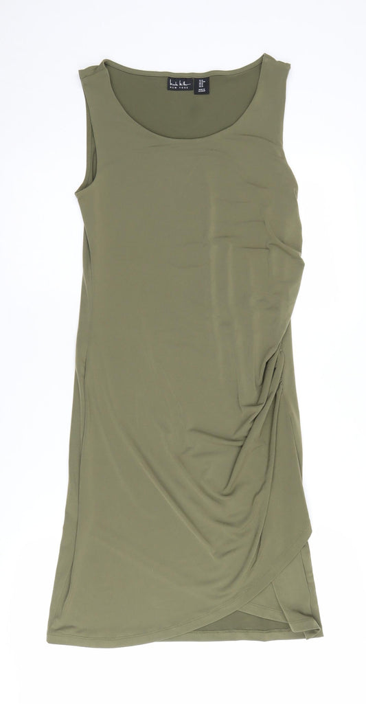 Nicole Miller New York Green Women's M Sleeveless Shift Dress
