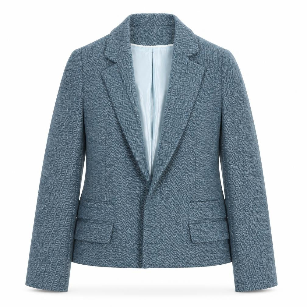 Long Tall Sally Women's Grey Wool Blazer Size 12