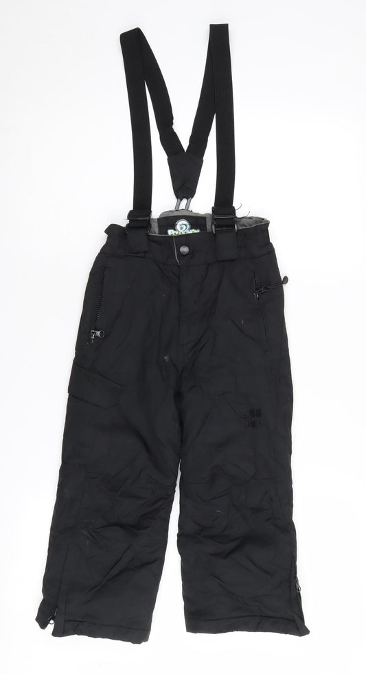 Polochon Boys Black Snow Pants, 4 Years, Winter Activewear