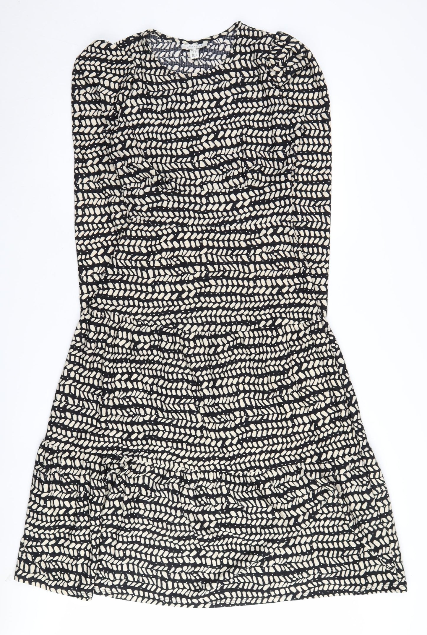 Topshop Women’s Black Fit & Flare Dress Size 6