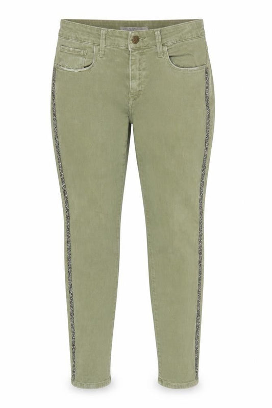 Zara Women's Green Skinny Jeans, Size 14, Side Stripes